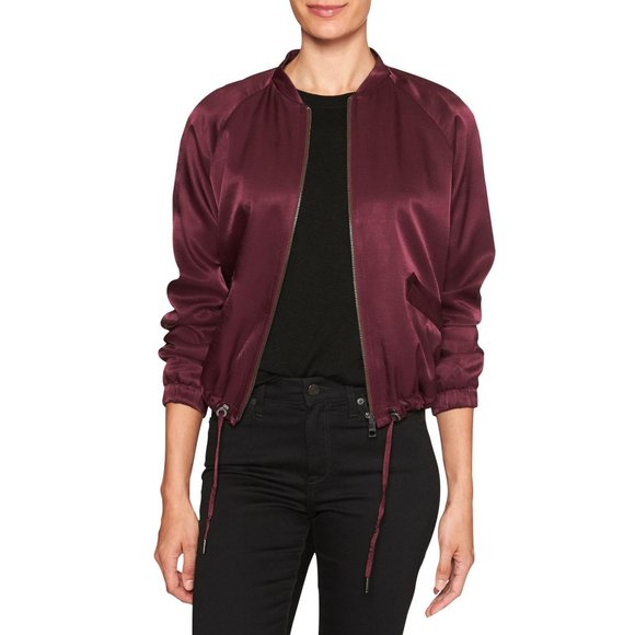 Banana Republic Satin Bomber Jacket 